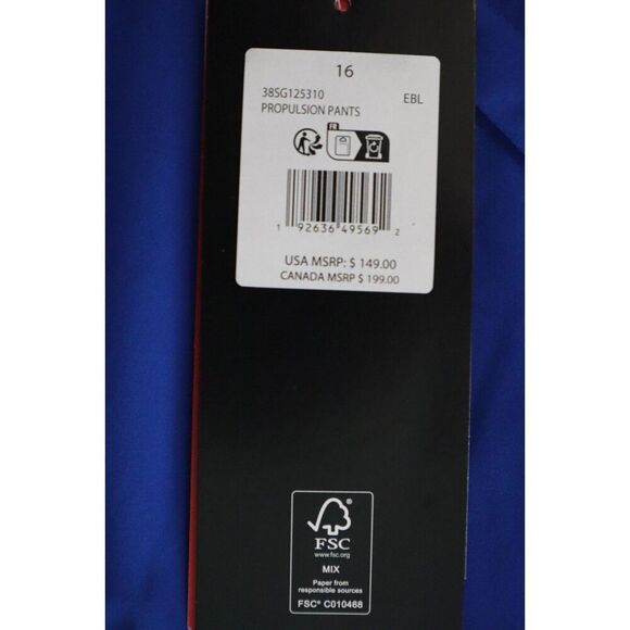 Spyder Junior Boys Sz 16 Electric Blue Ski Snowboard Propulsion Pants - Picture 3 of 9